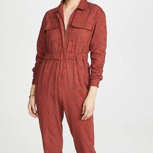 Free People Set the Tone Eyelet Jumpsuit